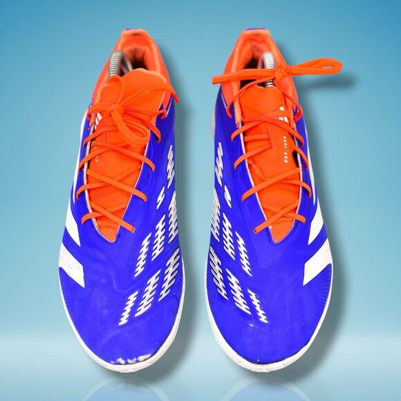 Adidas Predator Elite TF Orange White Blue Soccer Cleat Men size 9.5 Turf Indoor main image 10